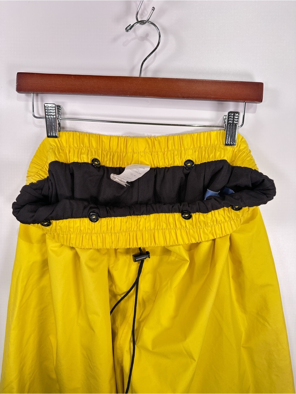 Walls Rain Pants Water-Pruf Vintage Drawstring Nylon Yellow XL - Picture 5 of 16